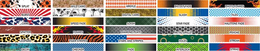 Lacrosse helmet design patterns