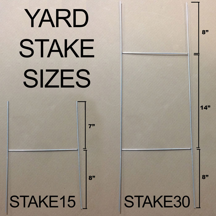 Yard Stake Sizes