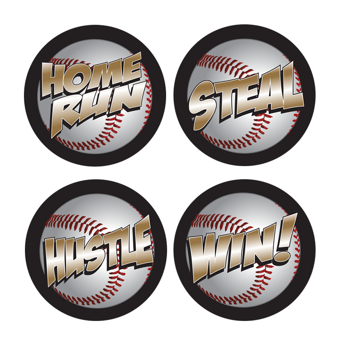 Baseball Award Decals by Pro-Tuff Rewards HDABB08 100 DOUBLE Award Stickers 
