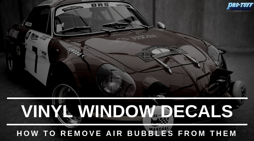 Vinyl Window Decals: How to Remove Air Bubbles from Them