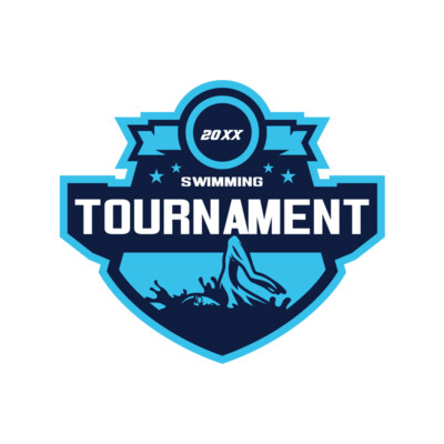 Swimming Tournament logo template Thumbnail