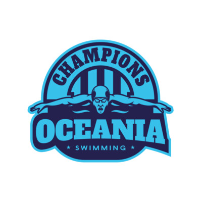 Oceania Champions Swimming logo template Thumbnail