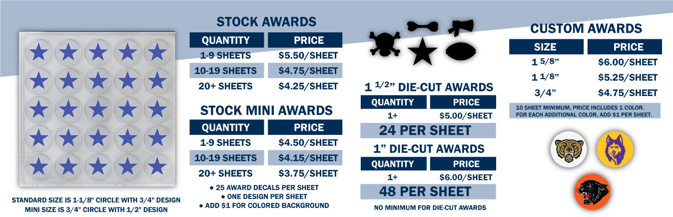 awards pricing banner