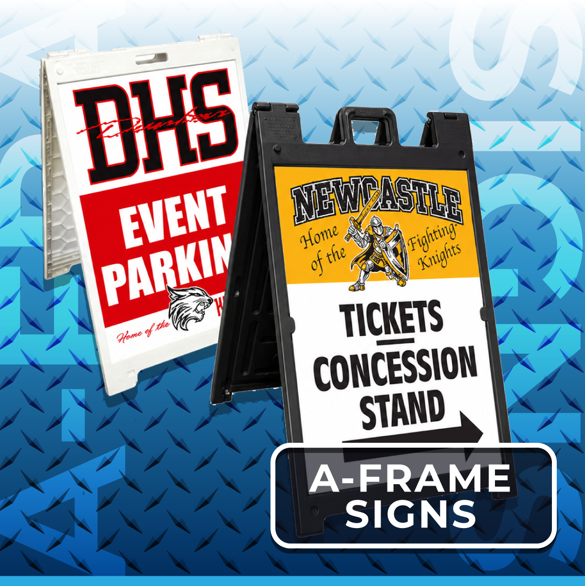 custom a-frame signs