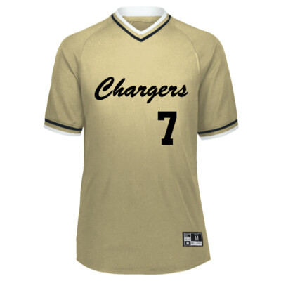 Holloway Retro V-Neck Baseball Jersey Thumbnail