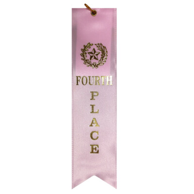 Fourth Place Premium Event Ribbon with Card & String Thumbnail