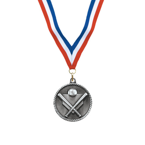 Silver Baseball Award Medal Thumbnail