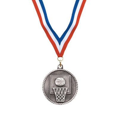 Silver Basketball Award Medal Thumbnail