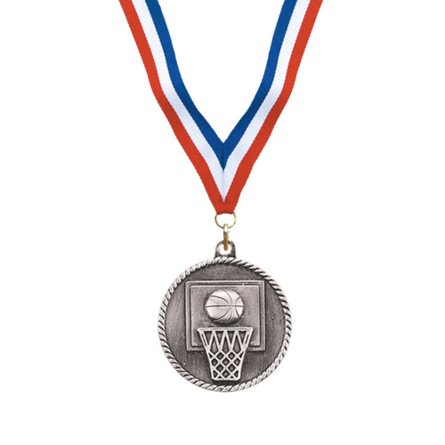 Silver Basketball Award Medal Thumbnail