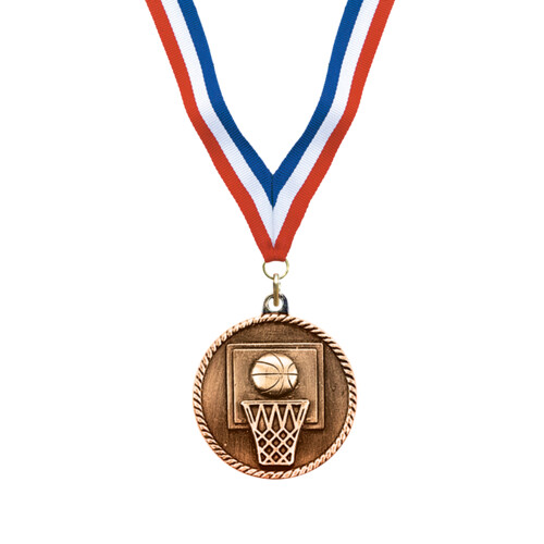 Bronze Basketball Award Medal Thumbnail