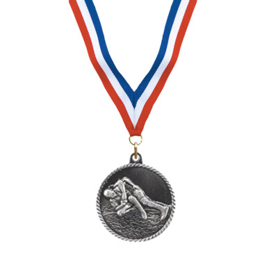 Silver Wrestling Award Medal Thumbnail