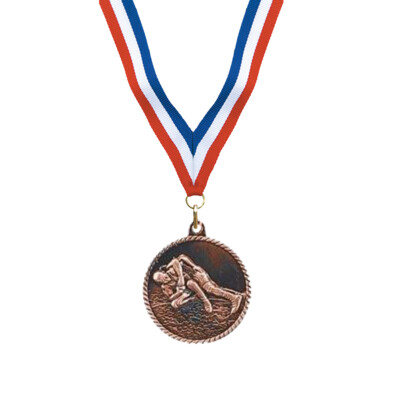 Bronze Wrestling Award Medal Thumbnail