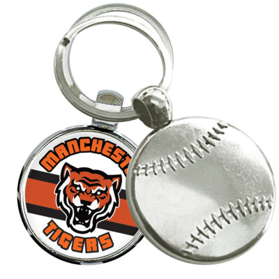 Metal Baseball Softball Key Tag Thumbnail