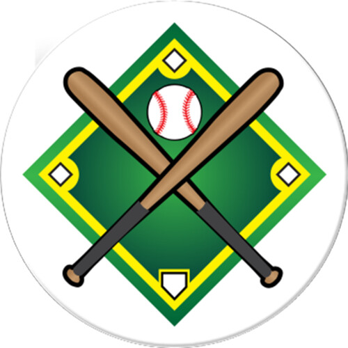 Full Color Baseball Bats & Ball Thumbnail