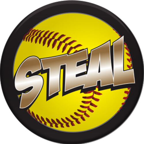 Full Color Softball Steal Thumbnail