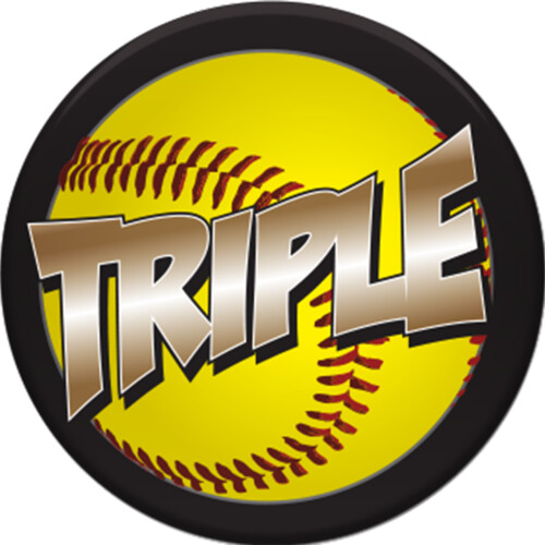 Full Color Softball Triple Thumbnail