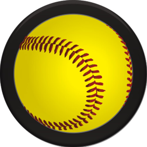 Full Color Softball Ball Thumbnail