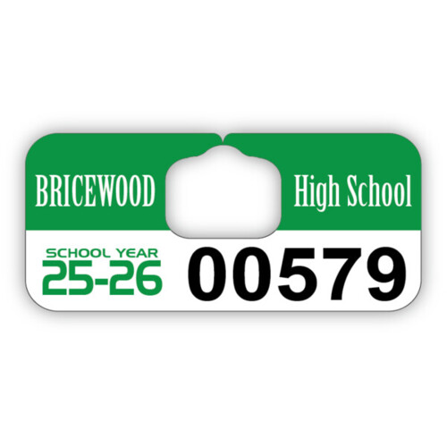 Horizontal Custom Hang Tag Parking Permit Thumbnail