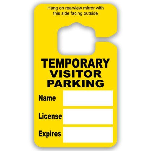 Temporary Parking Hang Tag Permit Thumbnail