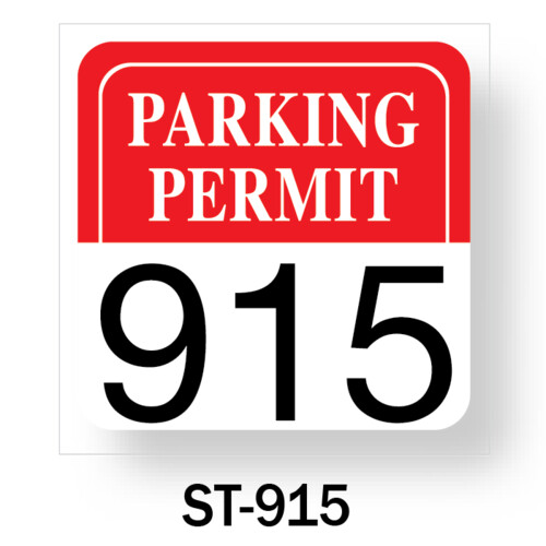 Inside Window Decal Parking Permits on Clear Thumbnail