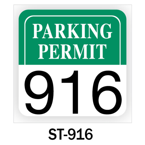 Inside Window Decal Parking Permits on Clear Thumbnail