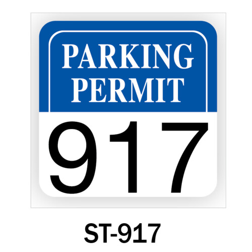 Inside Window Decal Parking Permits on Clear Thumbnail