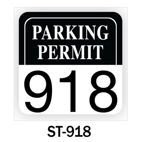 Inside Window Decal Parking Permits on Clear Thumbnail