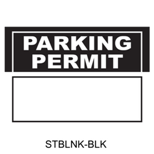 Write-On Blank Parking Black Permits Thumbnail