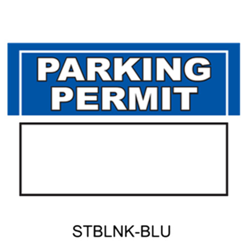 Write-On Blank Parking Blue Permits Thumbnail