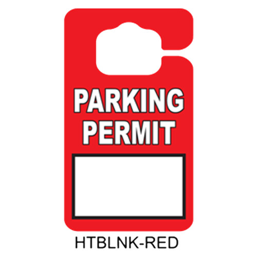 Write-On Blank Hang Tag Parking Permits Thumbnail