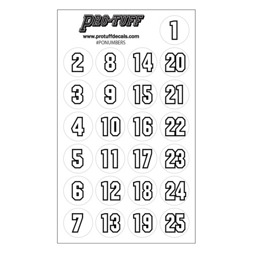 2 Color Single Punch-Out Number Sheets Thumbnail