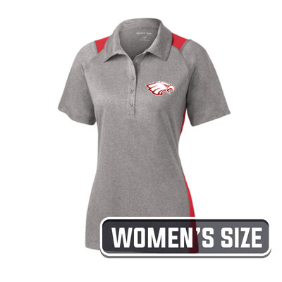 Sport-Tek Ladies Heather Colorblock Contender Polo PRINTED Thumbnail