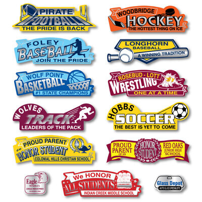 Custom Shape Chrome Polyester Die-Cut Decals Thumbnail