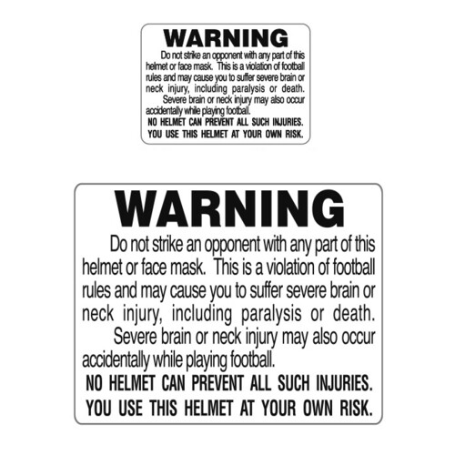 Warning Stickers For Helmets Thumbnail