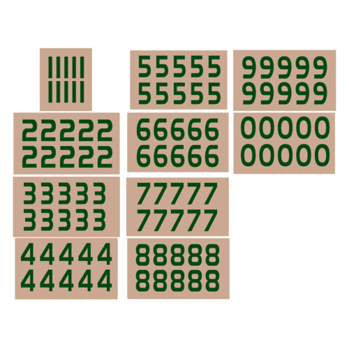 1 Color Single Digit Custom Die-Cut Number Thumbnail