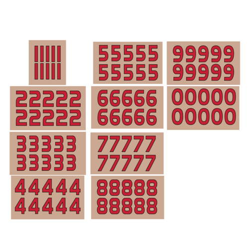 2 Color Single Digit Custom Die-Cut Number Thumbnail