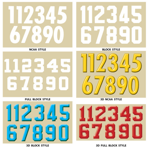 1 Color Die-Cut Number Set Thumbnail