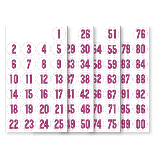 1 Color Chrome Punch-Out Number Thumbnail