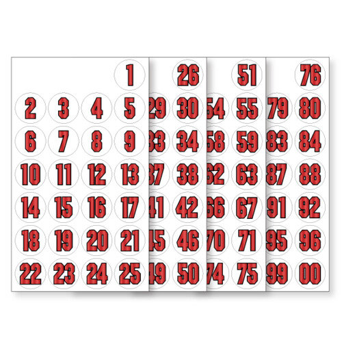 2 Color Chrome Punch-Out Number Thumbnail