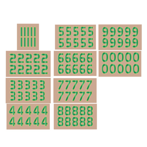 2 Color Chrome Single Digit Custom Die-Cut Number Thumbnail