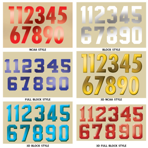 Chrome 1 Color Die-Cut Number Set Thumbnail