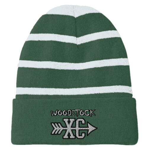 Sport Tek Striped Beanie with Solid Band Thumbnail