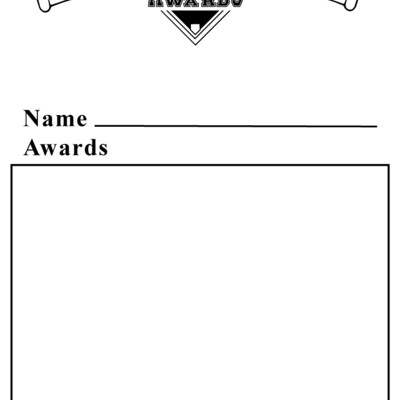 Baseball Award Board OUTLINE Thumbnail