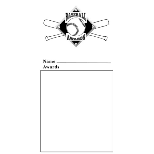 Baseball Award Board OUTLINE Thumbnail