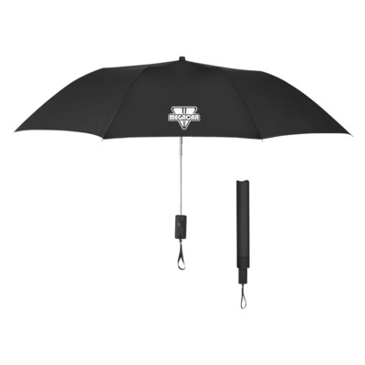 44" ARC AUTOMATIC OPEN TELESCOPIC FOLDING UMBRELLA Thumbnail