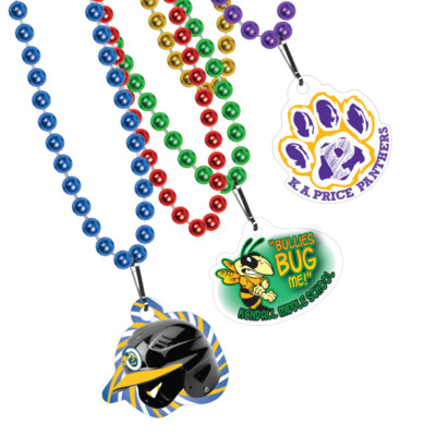 Glossy Bead Necklaces with Medallions Thumbnail