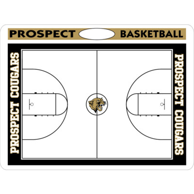 DAB1824 Basketball Sideline Dry Erase Coach Board with Cut-Out Thumbnail