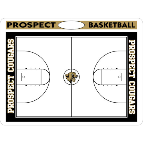 DAB1824 Basketball Sideline Dry Erase Coach Board with Cut-Out Thumbnail