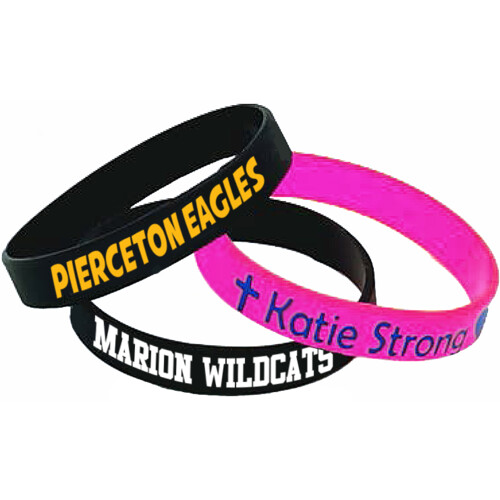 1/2" Printed Silicone Wristband Thumbnail