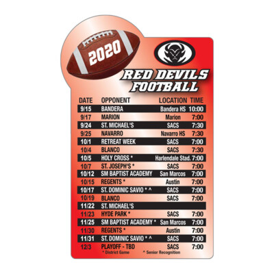 Full-Color Schedule Magnet Thumbnail